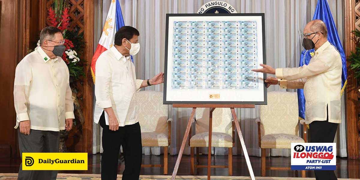 Bsp Unveils New Piso Polymer Banknote Daily Guardian