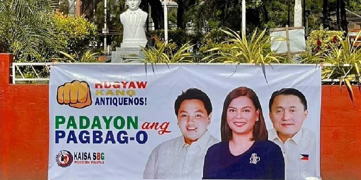 Sara Duterte-Bong Go tarps in Oton and Antique irk netizens - Daily ...