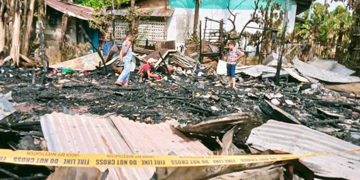 Fire guts four houses Fire guts four houses