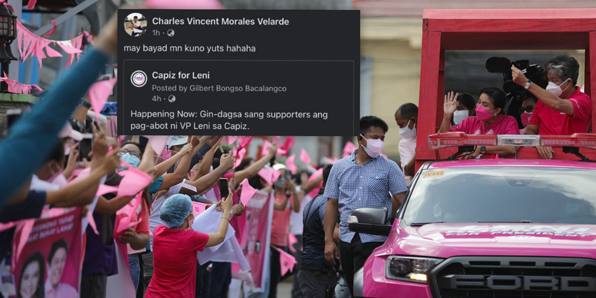 FACT-CHECK: Robredo camp did not pay attendees of Capiz campaign sortie