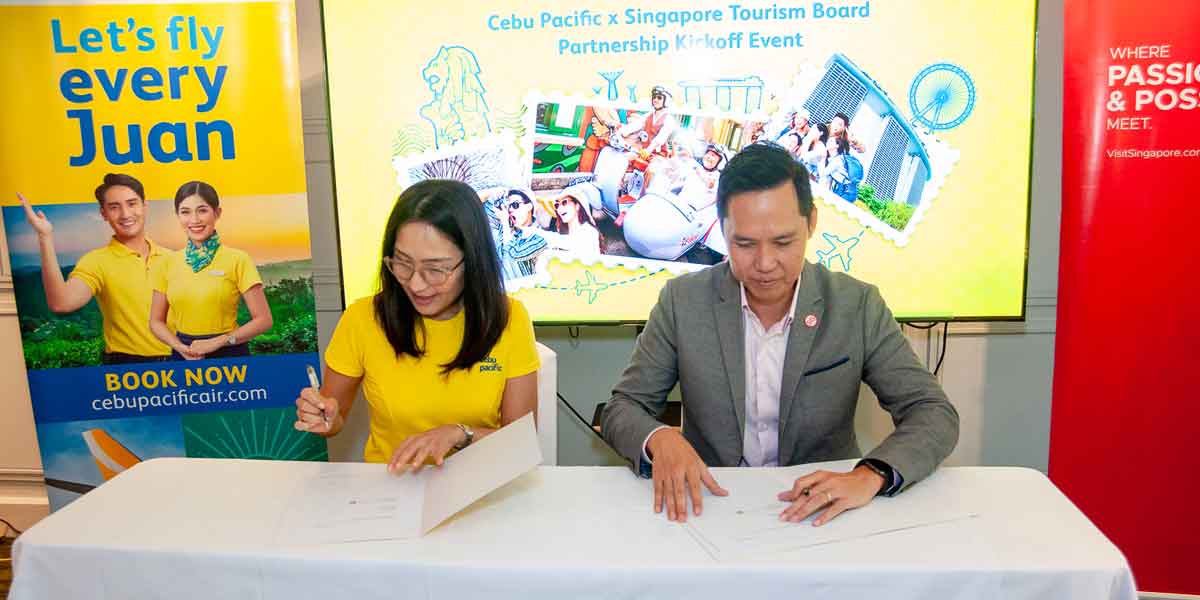 Cebu Pacific, Singapore Tourism Board sign MOU, Promote ‘Fly, Stay, Cruise’