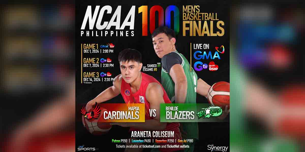 GMA Network airs the NCAA Season 100 Men’s Basketball Finals 