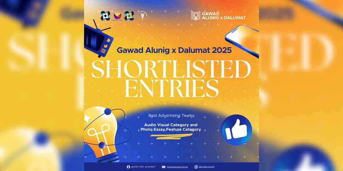 DOST-TAPI announces Gawad Alunig x Dalumat Shortlist, Details People’s Choice Awards mechanics